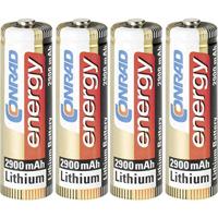 Conrad energy Extreme Power FR6 Mignon (AA) batterij Lithium 2900 mAh 1,5 V 4 stuks