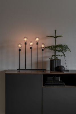 Konstsmide 3963-710TR LED-raamhanger Barnsteen LED Zwart Energielabel: F (A - G) Dimbaar