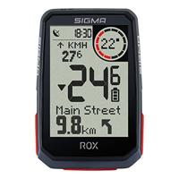 SIGMA SPORT ROX 4.0 Zwart HR Set | Fietscomputer Draadloze GPS & Navigatie incl. Hartslagsensor | Outdoor GPS Navigatie met Hoogtemeter