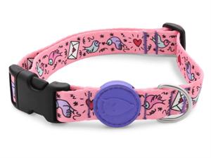 MORSO HALSBAND HOND GERECYCLED SWEET TWEET ROZE 43-70X2,5 CM