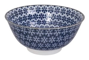 Tokyo Design Studio - Mixed Bowls - Blauw/Witte Kom - 14.8 x 7cm 500ml