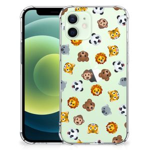 Doorzichtige Silicone Hoesje voor iPhone 12 Mini Dieren Emojis