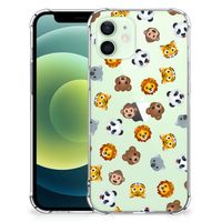 Doorzichtige Silicone Hoesje voor iPhone 12 Mini Dieren Emojis