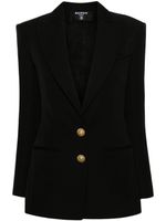 Balmain blazer en velours à simple boutonnage - Noir