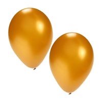 15x stuks gouden kleurige ballonnen   -