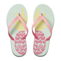 Reef Kids Stargazer Prints teenslippers met glitters roze/blauw