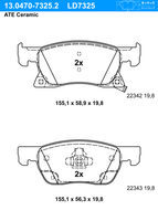 ATE Ceramic ATE, u.a. fÃ¼r Opel, Vauxhall - thumbnail