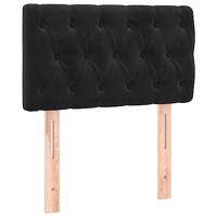 vidaXL Hoofdbord LED 80x7x78/88 cm fluweel zwart, hoofdeinde, houten hoofdeinde, bedonderdeel, houten hoofdbord, slaapkamermeubel, bedaccessoire