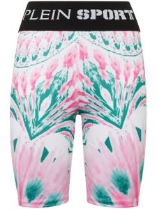 Plein Sport short de cyclisme à bande logo - Rose