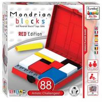 Ah!Ha Games logica-spel Mondriaan Blokken rood 56 delig