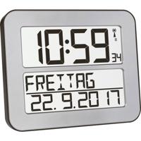 TFA Dostmann 60.4512.54 Wandklok Zendergestuurd 258 mm x 212 mm x 30 mm Zilver, Zwart Groot display - thumbnail