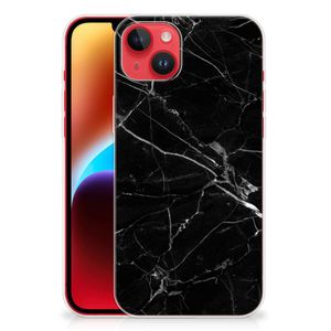 iPhone 14 Plus TPU Siliconen Hoesje Marmer Zwart - Origineel Cadeau Vader