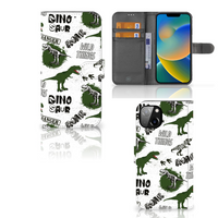 Telefoonhoesje met Pasjes voor iPhone 14 Plus Dinosaurus - thumbnail