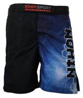 Nihon fightshort Blue Cyber heren zwart/blauw