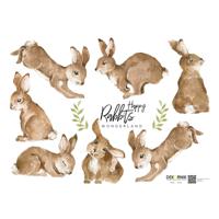 Muursticker - Happy Rabbits Wonderland Set