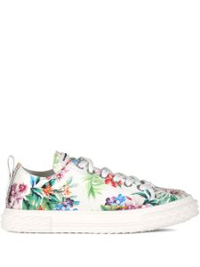 Giuseppe Zanotti baskets à fleurs - Blanc