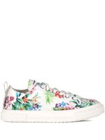 Giuseppe Zanotti baskets à fleurs - Blanc - thumbnail