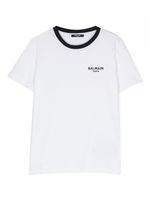 Balmain Kids t-shirt en coton à logo brodé - Blanc