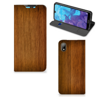 Huawei Y5 (2019) Book Wallet Case Donker Hout - thumbnail