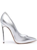 Casadei escarpins Blade en cuir à effet métallisé - Argent