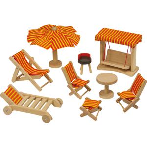 Goki Garden furniture Tuinset voor poppenhuizen