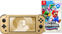 Nintendo Switch Lite Zelda Edition + Super Mario Bros. Wonder