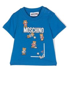 Moschino Kids t-shirt Teddy Bear en coton - Bleu