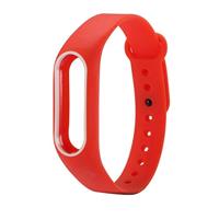 By Qubix - Compatible met Xiaomi Mi band 2 DUO COLOR bandje voor CA0600B - Rood - Compatible Xiaomi bandje