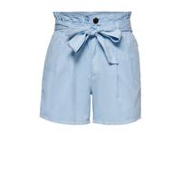 ONLY high waist straight fit short ONLPIPI lichtblauw