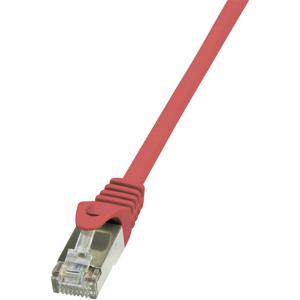 LogiLink CP1024S RJ45 Netwerkkabel, patchkabel CAT 5e F/UTP 0.50 m Rood Snagless 1 stuk(s)