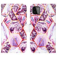 Samsung Galaxy S20 FE hoesje - Bookcase - Koord - Softcase - Patroon - Kunstleer - Paars