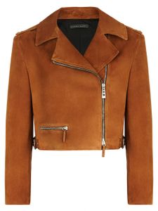 Giuseppe Zanotti veste de moto crop - Marron