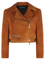 Giuseppe Zanotti veste de moto crop - Marron