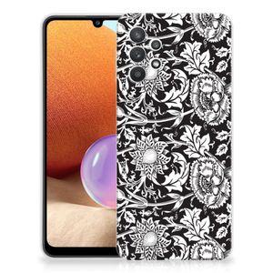 Samsung Galaxy A32 4G | A32 5G Enterprise Editie TPU Case Black Flowers