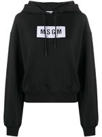 MSGM sweat à capuche à logo imprimé - Noir