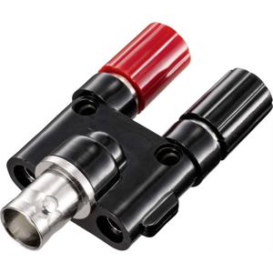 TRU COMPONENTS Adapterstekker BNC-bus - Bus 4 mm Recht Zwart