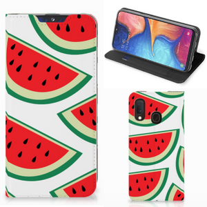 Samsung Galaxy A20e Flip Style Cover Watermelons