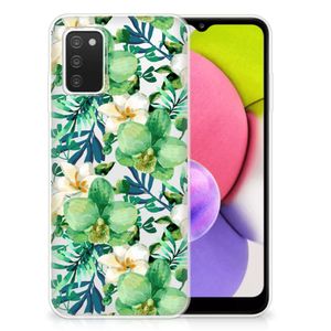 Samsung Galaxy A03S TPU Case Orchidee Groen