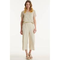 PIECES cropped high waist wide leg culotte PCTONI HW CULOTTE ecru