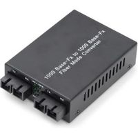 Digitus DN-82124 1000Mbit/s 1310nm Multimode, Single-mode Zwart netwerk media converter