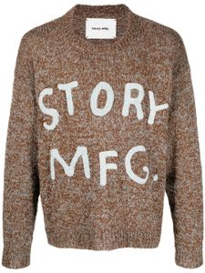 STORY mfg. pull Spinning en coton biologique - Marron