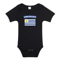 Uruguay landen rompertje met vlag zwart voor babys 92 (18-24 maanden)  - - thumbnail