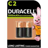 Duracell C Oplaadbare batterijen (2 stuks), 3000 mAh NiMH, voor een lange levensduur