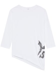 Y's t-shirt en coton à ourlet asymétrique - Blanc