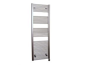 Sanicare elektrische design radiator 60x172cm inox-look met thermostaat rechts zwart