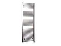 Sanicare elektrische design radiator 60x172cm inox-look met thermostaat rechts zwart