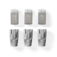 RJ45-Connector | RJ45 Pass Through | Stevig/Gesnoerd FTP CAT6 | Recht | Verguld | 10 Stuks | PVC | G - thumbnail