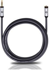 Oehlbach i-Connect J-35 EX Jackplug Audio Verlengkabel [1x Jackplug male 3,5 mm - 1x Jackplug female 3,5 mm] 5.00 m Zwart Vergulde steekcontacten