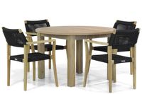 Lifestyle Dallas/Brighton 120 cm rond dining tuinset 5-delig