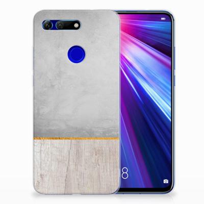 Honor View 20 Bumper Hoesje Wood Concrete Honor View 20 Bumper Hoesje Wood Concrete